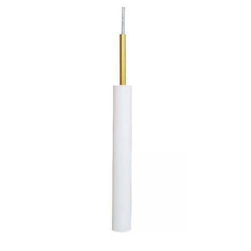 Tamanhos, Medidas e Dimensões do produto Pendente Tubo Tubeto GU10 4 X 29cm Branco Detalhe Ouro