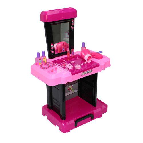 Tamanhos, Medidas e Dimensões do produto Penteadeira Fashion Maleta Infantil Rosa com Acessórios - Mc18258kt