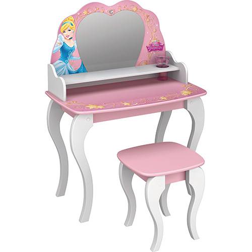 Tamanhos, Medidas e Dimensões do produto Penteadeira Princesas Disney Star 6A Rosa e Branca - Pura Magia