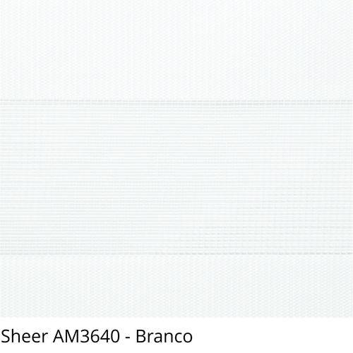 Tamanhos, Medidas e Dimensões do produto Persiana Rolo Double Vision - 1,40 X 1,40m - Tecido Translúcido Cor Branco com Bandô Branco - Persianet