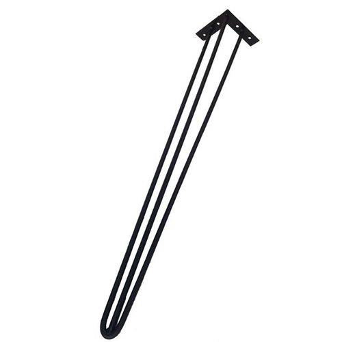 Tamanhos, Medidas e Dimensões do produto Pés para Mesas e Aparadores Cor Preta - 04 Un Hairpin Legs de Ferro 75cm Altura