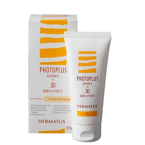 Tamanhos, Medidas e Dimensões do produto Photoplus Aderente Fps30 Baby + Sports Dermatus - Protetor Solar 55g