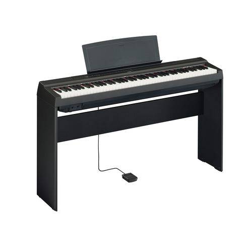 Tamanhos, Medidas e Dimensões do produto Piano Digital Yamaha Portátil P125B Preto, C/Fonte Bivolt e Teclas Sensitivas
