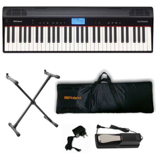 Tamanhos, Medidas e Dimensões do produto Piano Roland Go:Piano Go:61P Bluetooth C/fonte + Acessórios