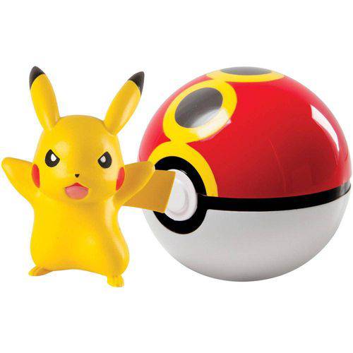 Tamanhos, Medidas e Dimensões do produto Pikachu + Pokebola Repeat Ball Pokémon Tomy