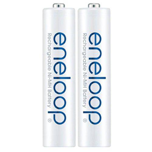 Tamanhos, Medidas e Dimensões do produto Pilha AAA (palito) Recarregável da Panasonic Eneloop 2100 Recargas, 800 MAh (kit com 2 Pilhas)