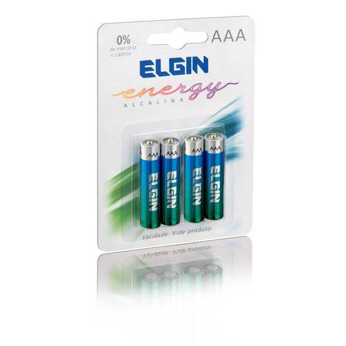 Tamanhos, Medidas e Dimensões do produto Pilha Alcalina AAA Blister C/4 Peças - Elgin