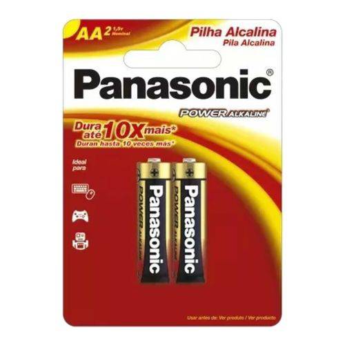 Tamanhos, Medidas e Dimensões do produto Pilha Alcalina Pequena Aa Panasonic Cartela com 2 Unidades