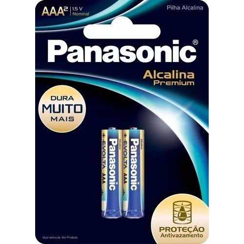 Tamanhos, Medidas e Dimensões do produto Pilha Alcalina Premium Palito Aaa Panasonic 20 Cartela com 2 Unidades
