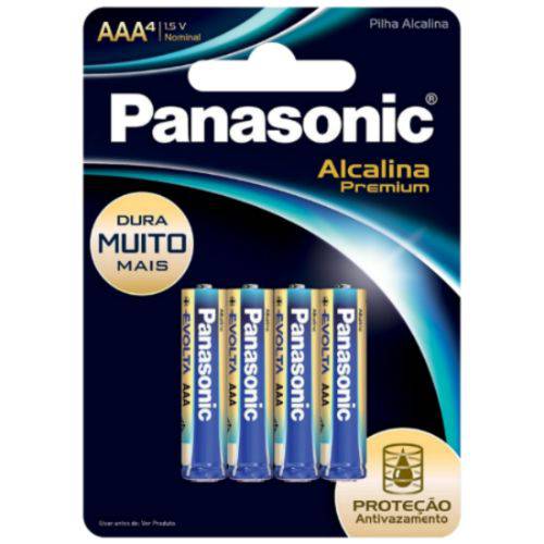 Tamanhos, Medidas e Dimensões do produto Pilha Alcalina Premium Palito Aaa Panasonic 10 Cartela com 4 Unidades