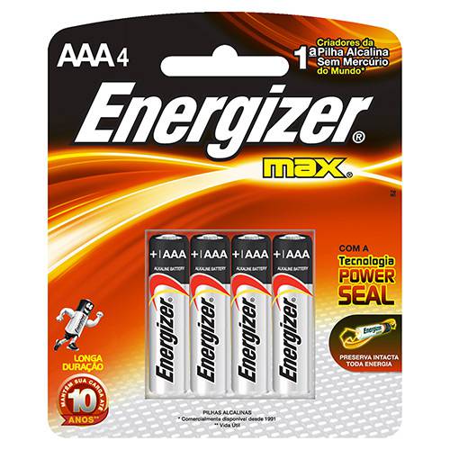 Tamanhos, Medidas e Dimensões do produto Pilha Energizer Max AAA - Energizer
