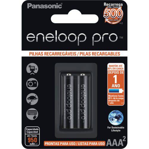 Tamanhos, Medidas e Dimensões do produto Pilha Recarregável Panasonic Eneloop PRO AAA (palito) - Cartela C/02 Unidades