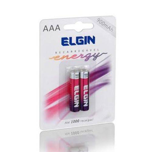 Tamanhos, Medidas e Dimensões do produto Pilhas Recarregável AAA (palito) Energy 900 Mah Elgin 2 Unid.