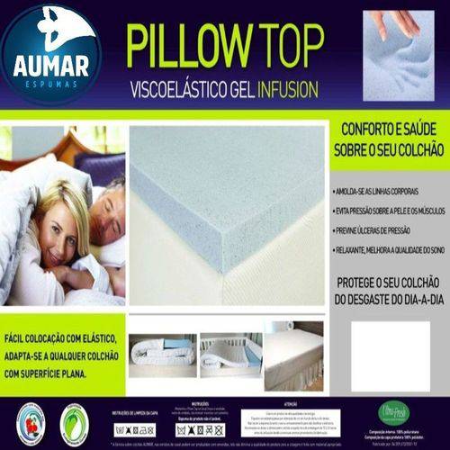 Tamanhos, Medidas e Dimensões do produto Pillow Top Viscoelástico com Gel Queen 1,58 X 1,98 com 8 Cm