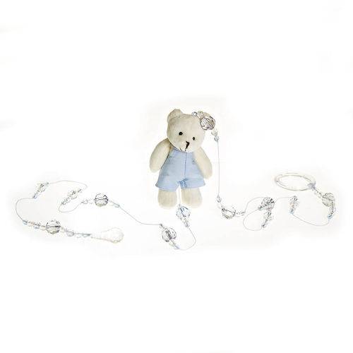 Tamanhos, Medidas e Dimensões do produto Pingente de Cortina Urso com Roupa Azul Quarto Bebê Infantil Menino (Unidade)