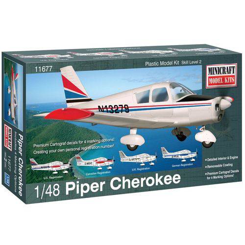 Tamanhos, Medidas e Dimensões do produto Piper Cherokee - 1/48 - Minicraft 11677