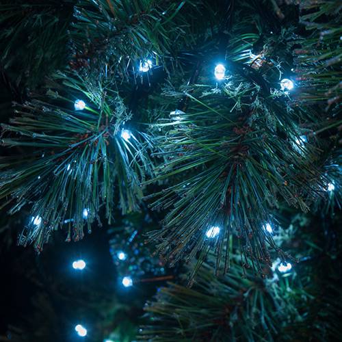 Tamanhos, Medidas e Dimensões do produto Pisca 100 Lâmpadas LED Branco Frio Fio Verde 110V - Orb Christmas