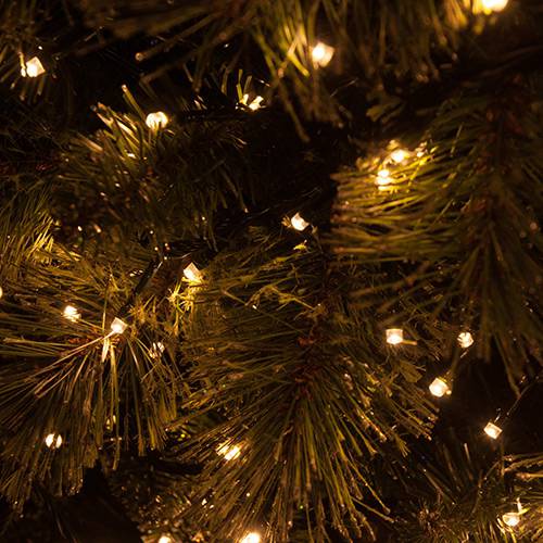 Tamanhos, Medidas e Dimensões do produto Pisca 100 Lâmpadas LED Branco Quente Fio Verde 220V - Orb Christmas