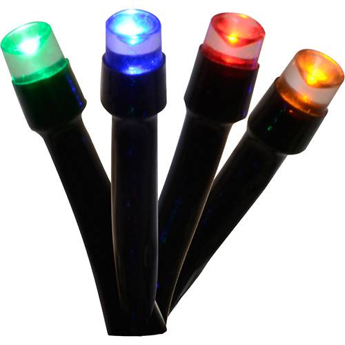 Tamanhos, Medidas e Dimensões do produto Pisca 35 Lâmpadas Luz LED Colorido Fio Verde Bateria 3*AA - Orb Christmas