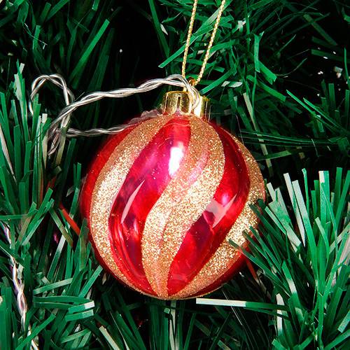Tamanhos, Medidas e Dimensões do produto Pisca Musical 10 Lâmpadas LED Bola de Natal - Christmas Traditions