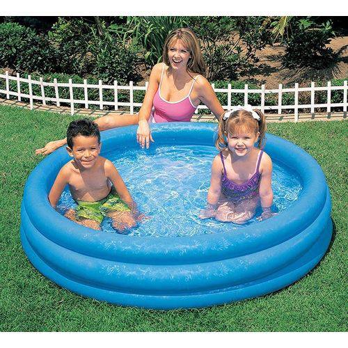 Tamanhos, Medidas e Dimensões do produto Piscina Inflável Infantil com 3 Anéis 400 Litros - AZUL