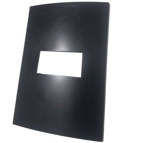 Tamanhos, Medidas e Dimensões do produto Placa 4x2" 1 Posto Sem Suporte Ebony Clean Margirius Preto Fosco Acetinado