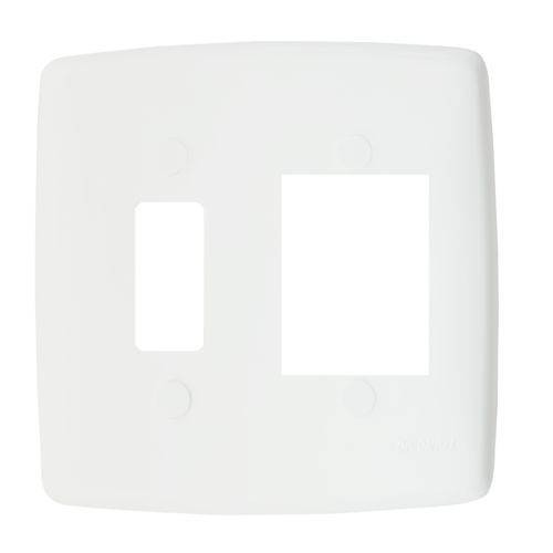 Tamanhos, Medidas e Dimensões do produto Placa 4x4 P/ 1 e 3 Interruptores - Mônaco Branco Dicompel