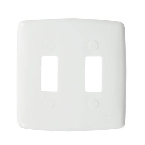 Tamanhos, Medidas e Dimensões do produto Placa 4x4 P/ 2 Interruptores - Mônaco Branco Dicompel