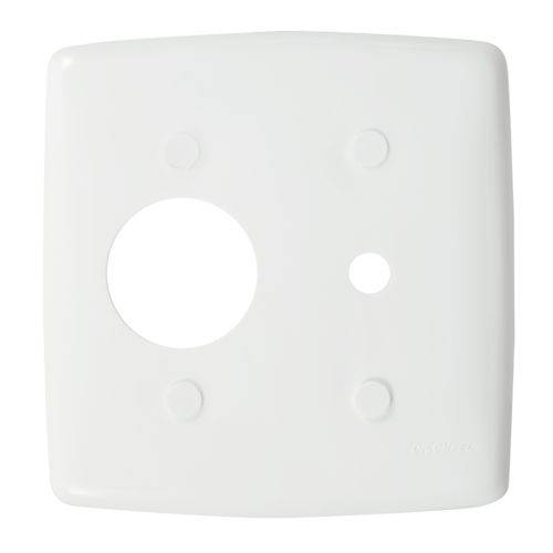 Tamanhos, Medidas e Dimensões do produto Placa 4x4 para 1 Tomada para Telefone e Furo para Antena - Dicompel Mônaco