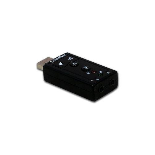 Tamanhos, Medidas e Dimensões do produto Placa de Som USB Adaptador Áudio 7.1 com P2 Pc Notebook