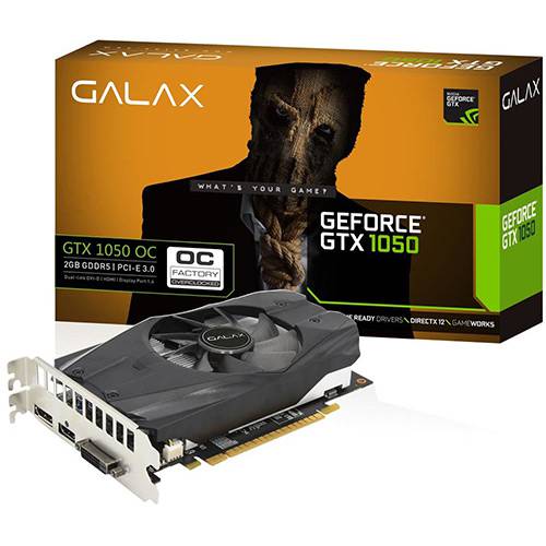 Tamanhos, Medidas e Dimensões do produto Placa de Video Asus Galax Geforce Gtx 1050 2GB Oc Ddr5 128 Bits - (50nph8dsn8oc)