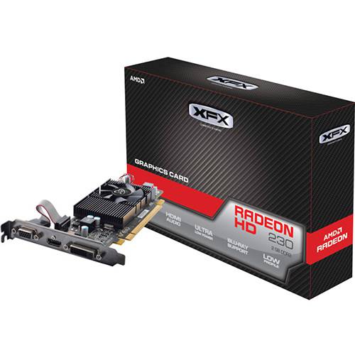 Tamanhos, Medidas e Dimensões do produto Placa de Video Radeon R5 230 2gb Core 128bits Ddr3 650m - XFX