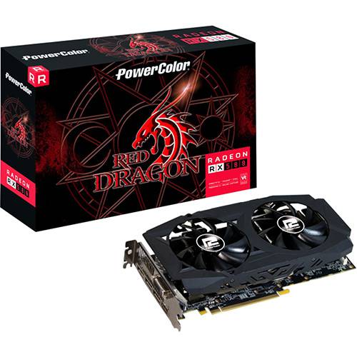Tamanhos, Medidas e Dimensões do produto Placa de Video VGA AMD Powercolor Radeon Rx 580 8GB Red Dragon Axrx 580 8gbd5-3dhdv2/oc