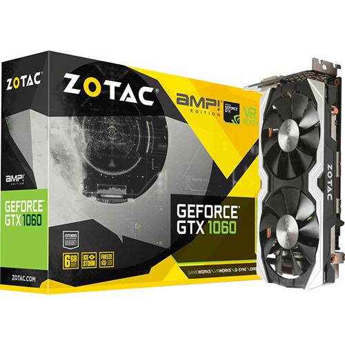 Tamanhos, Medidas e Dimensões do produto Placa de Vídeo VGA Nvidia Zotac Geforce Gtx 1060 Amp! 6GB Gddr5 192bits 8008mhz Dp/hdmi/dvi (Zt-p10600b-10m)