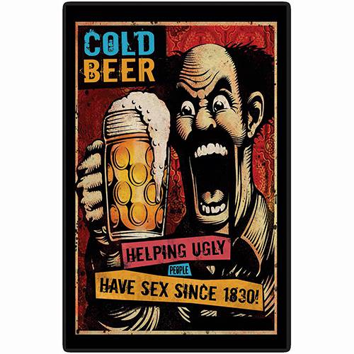 Tamanhos, Medidas e Dimensões do produto Placa Decorativa 5063 Cold Beer - At.home