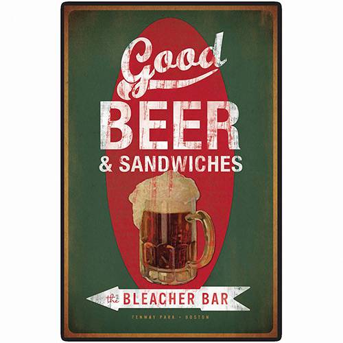 Tamanhos, Medidas e Dimensões do produto Placa Decorativa 5067 Good Beer & Sandwich - At.home