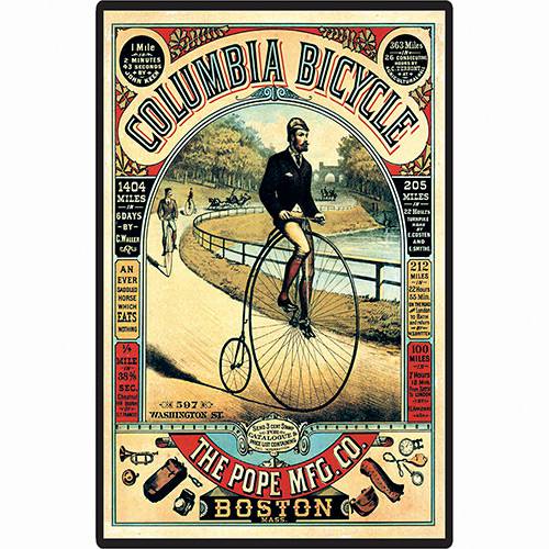 Tamanhos, Medidas e Dimensões do produto Placa Decorativa 5072 Columbia Bicycle - At.home