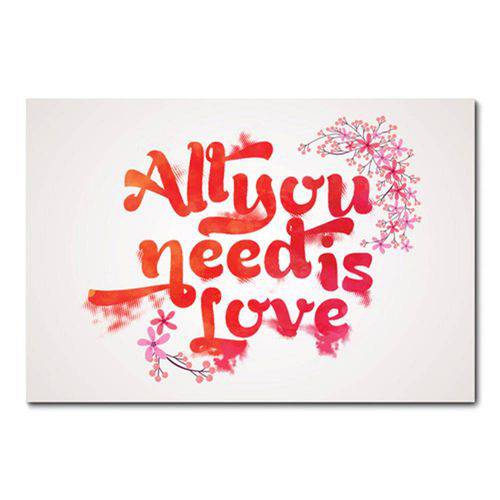 Tamanhos, Medidas e Dimensões do produto Placa Decorativa - All You Need Is Love - 0837plmk