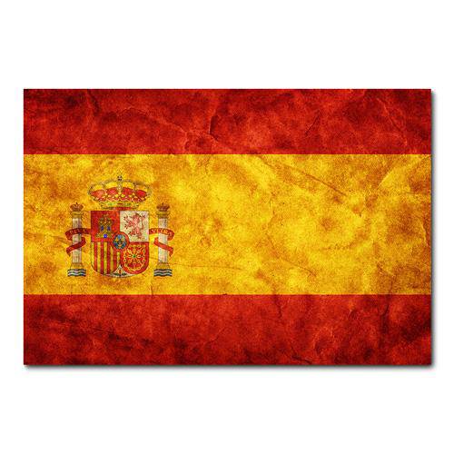 Tamanhos, Medidas e Dimensões do produto Placa Decorativa - Bandeira Espanha - 0306plmk