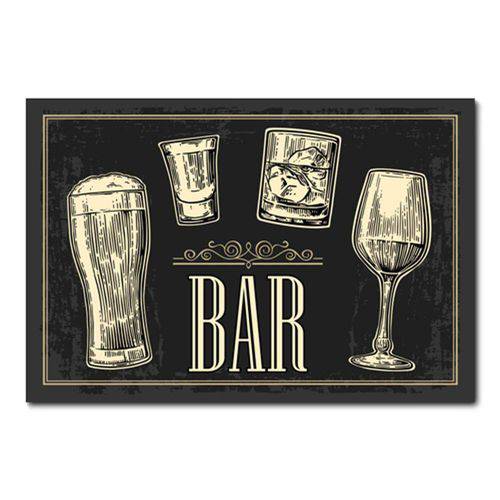 Tamanhos, Medidas e Dimensões do produto Placa Decorativa - Bar - 0576plmk