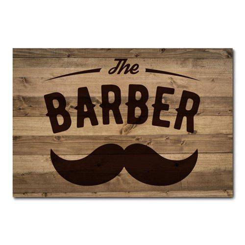 Tamanhos, Medidas e Dimensões do produto Placa Decorativa - Barber Shop - Barbearia - 0820plmk