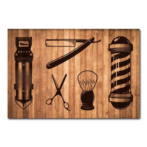 Tamanhos, Medidas e Dimensões do produto Placa Decorativa - Barber Shop - Barbearia - 0825plmk