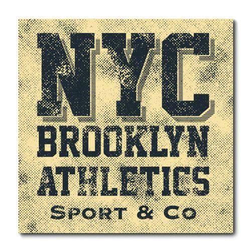 Tamanhos, Medidas e Dimensões do produto Placa Decorativa - Brooklyn Athletics - 0957plmk