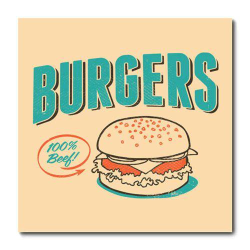 Tamanhos, Medidas e Dimensões do produto Placa Decorativa - Burgers - 0812plmk