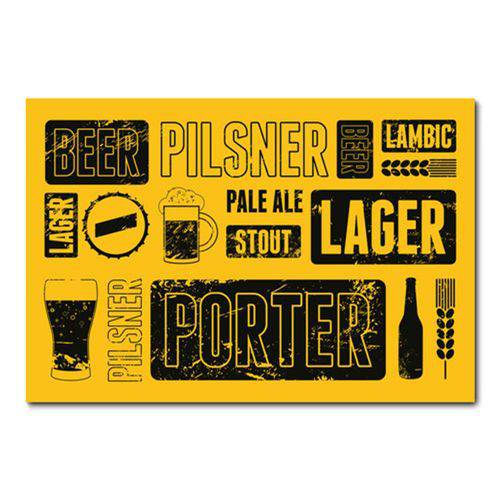 Tamanhos, Medidas e Dimensões do produto Placa Decorativa - Cerveja - 0578plmk