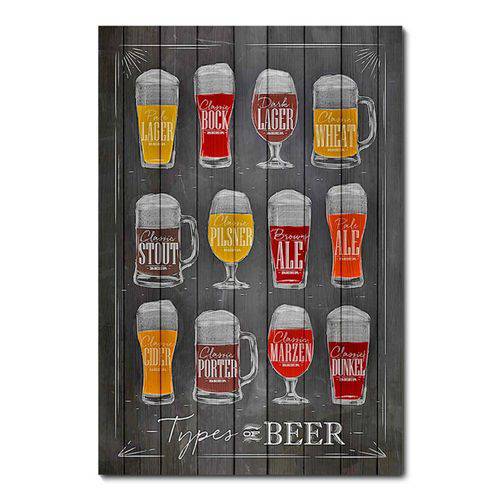 Tamanhos, Medidas e Dimensões do produto Placa Decorativa - Cerveja - 0281plmk