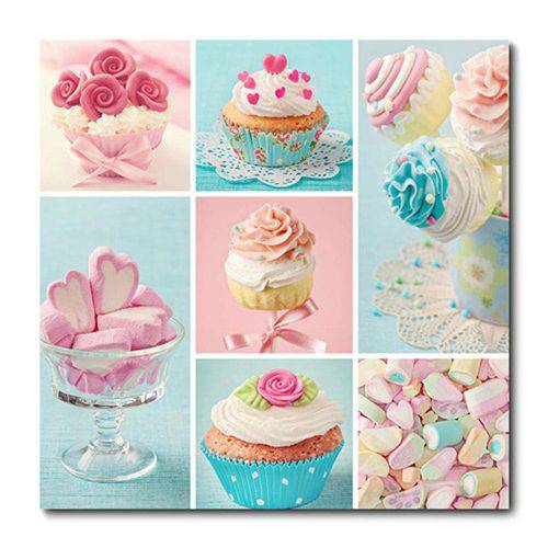 Tamanhos, Medidas e Dimensões do produto Placa Decorativa - Cupcakes - 0448plmk