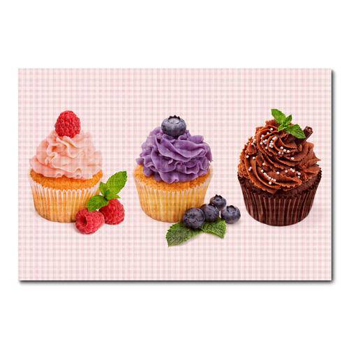 Tamanhos, Medidas e Dimensões do produto Placa Decorativa - Cupcakes - 0453plmk