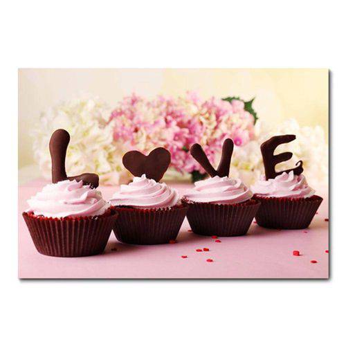 Tamanhos, Medidas e Dimensões do produto Placa Decorativa - Cupcakes - 0993plmk