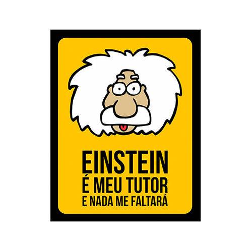 Tamanhos, Medidas e Dimensões do produto Placa Decorativa - Einstein Tutor - Legião Nerd